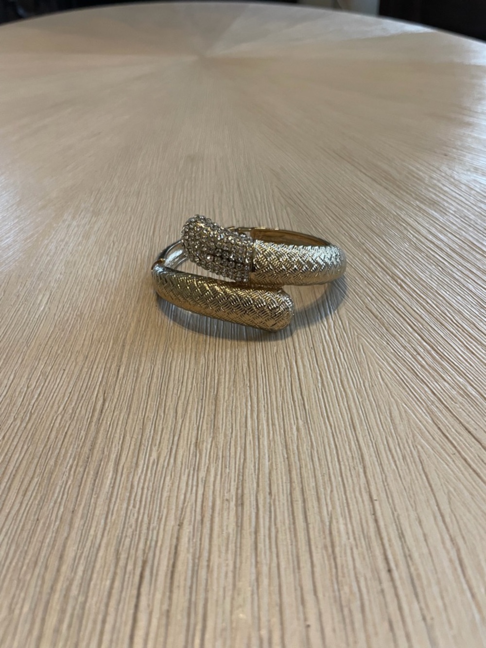 Elegant Gold-Tone Bracelet with Crystal Accents